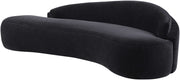 Caspian 101" Chenille Fabric Upholstered Sofa in Black - 44033Black-S