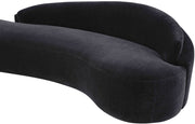 Caspian 101" Chenille Fabric Upholstered Sofa in Black - 44033Black-S