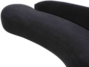 Caspian 101" Chenille Fabric Upholstered Sofa in Black - 44033Black-S