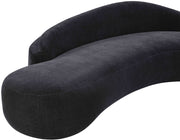Caspian 101" Chenille Fabric Upholstered Sofa in Black - 44033Black-S