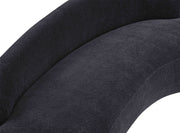 Caspian 101" Chenille Fabric Upholstered Sofa in Black - 44033Black-S