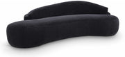 Caspian 101" Chenille Fabric Upholstered Sofa in Black - 44033Black-S