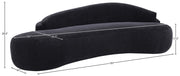 Caspian 101" Chenille Fabric Upholstered Sofa in Black - 44033Black-S