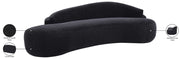 Caspian 101" Chenille Fabric Upholstered Sofa in Black - 44033Black-S