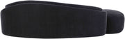 Caspian 101" Chenille Fabric Upholstered Sofa in Black - 44033Black-S