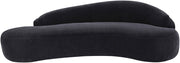 Caspian 101" Chenille Fabric Upholstered Sofa in Black - 44033Black-S