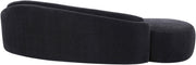 Caspian 101" Chenille Fabric Upholstered Sofa in Black - 44033Black-S