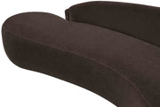 Caspian 101" Chenille Fabric Upholstered Sofa in Brown - 44033Brown-S