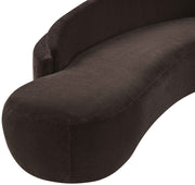 Caspian 101" Chenille Fabric Upholstered Sofa in Brown - 44033Brown-S