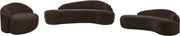 Caspian 101" Chenille Fabric Upholstered Sofa in Brown - 44033Brown-S