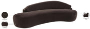 Caspian 101" Chenille Fabric Upholstered Sofa in Brown - 44033Brown-S