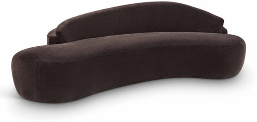 Caspian 101" Chenille Fabric Upholstered Sofa in Brown - 44033Brown-S