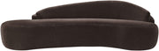 Caspian 101" Chenille Fabric Upholstered Sofa in Brown - 44033Brown-S