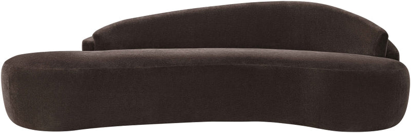 Caspian 101" Chenille Fabric Upholstered Sofa in Brown - 44033Brown-S