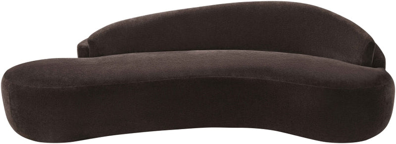 Caspian 101" Chenille Fabric Upholstered Sofa in Brown - 44033Brown-S