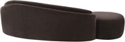 Caspian 101" Chenille Fabric Upholstered Sofa in Brown - 44033Brown-S