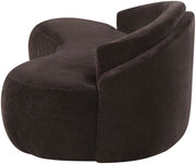 Caspian 101" Chenille Fabric Upholstered Sofa in Brown - 44033Brown-S