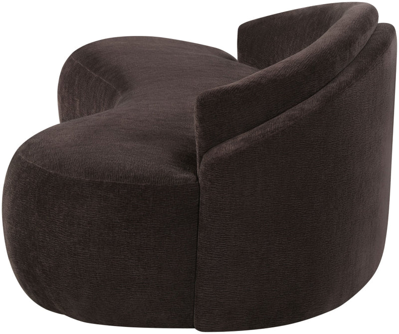 Caspian 101" Chenille Fabric Upholstered Sofa in Brown - 44033Brown-S