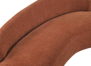 Caspian 101" Chenille Fabric Upholstered Sofa in Cognac - 44033Cognac-S
