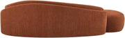 Caspian 101" Chenille Fabric Upholstered Sofa in Cognac - 44033Cognac-S