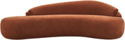 Caspian 101" Chenille Fabric Upholstered Sofa in Cognac - 44033Cognac-S
