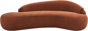Caspian 101" Chenille Fabric Upholstered Sofa in Cognac - 44033Cognac-S