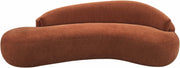 Caspian 101" Chenille Fabric Upholstered Sofa in Cognac - 44033Cognac-S