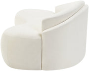 Caspian 101" Chenille Fabric Upholstered Sofa in Cream - 44033Cream-S