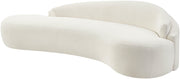 Caspian 101" Chenille Fabric Upholstered Sofa in Cream - 44033Cream-S