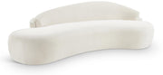 Caspian 101" Chenille Fabric Upholstered Sofa in Cream - 44033Cream-S