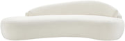 Caspian 101" Chenille Fabric Upholstered Sofa in Cream - 44033Cream-S