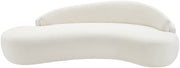 Caspian 101" Chenille Fabric Upholstered Sofa in Cream - 44033Cream-S