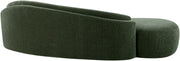 Caspian 101" Chenille Fabric Upholstered Sofa in Green - 44033Green-S
