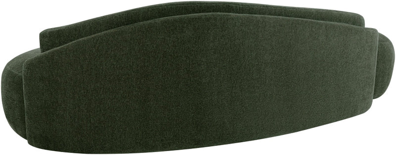 Caspian 101" Chenille Fabric Upholstered Sofa in Green - 44033Green-S