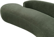 Caspian 101" Chenille Fabric Upholstered Sofa in Green - 44033Green-S