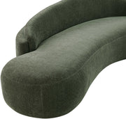 Caspian 101" Chenille Fabric Upholstered Sofa in Green - 44033Green-S