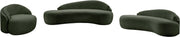 Caspian 101" Chenille Fabric Upholstered Sofa in Green - 44033Green-S
