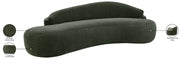 Caspian 101" Chenille Fabric Upholstered Sofa in Green - 44033Green-S