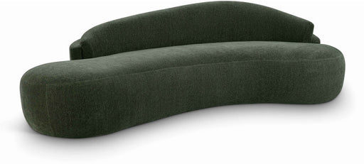 Caspian 101" Chenille Fabric Upholstered Sofa in Green - 44033Green-S