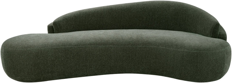 Caspian 101" Chenille Fabric Upholstered Sofa in Green - 44033Green-S