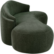 Caspian 101" Chenille Fabric Upholstered Sofa in Green - 44033Green-S