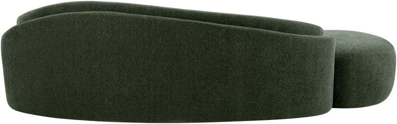 Caspian 101" Chenille Fabric Upholstered Sofa in Green - 44033Green-S