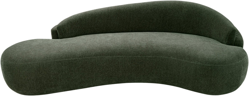 Caspian 101" Chenille Fabric Upholstered Sofa in Green - 44033Green-S