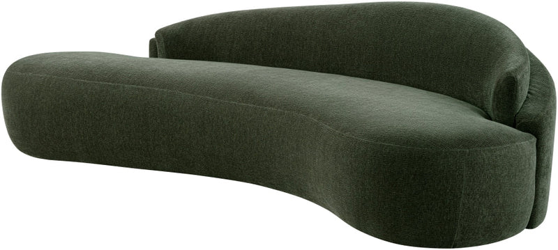 Caspian 101" Chenille Fabric Upholstered Sofa in Green - 44033Green-S