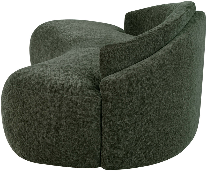 Caspian 101" Chenille Fabric Upholstered Sofa in Green - 44033Green-S