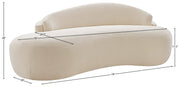 Caspian 79" Chenille Fabric Upholstered Loveseat in Beige - 44033Beige-L