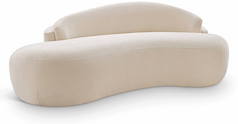 Caspian 79" Chenille Fabric Upholstered Loveseat in Beige - 44033Beige-L