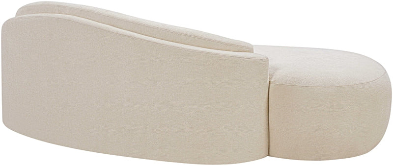 Caspian 79" Chenille Fabric Upholstered Loveseat in Beige - 44033Beige-L
