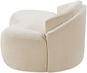 Caspian 79" Chenille Fabric Upholstered Loveseat in Beige - 44033Beige-L
