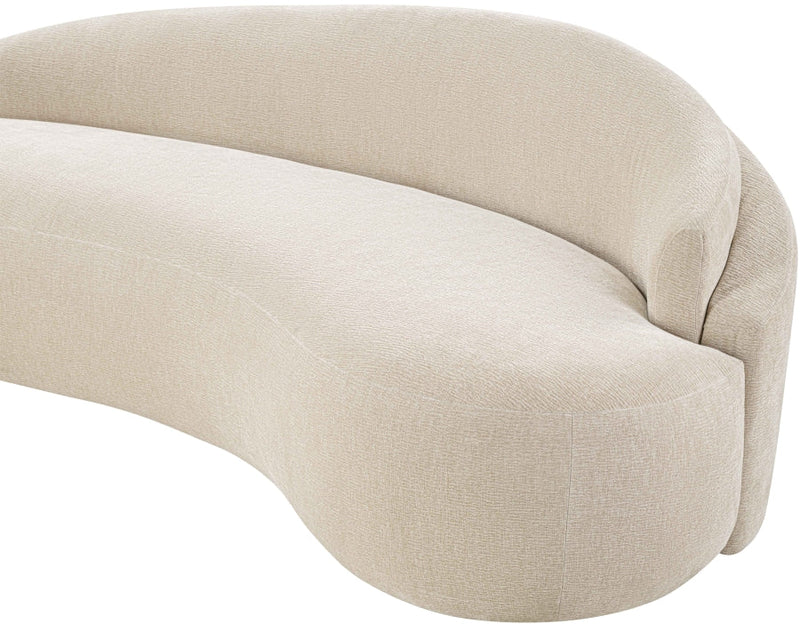 Caspian 79" Chenille Fabric Upholstered Loveseat in Beige - 44033Beige-L